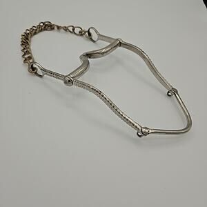 Hand forged Western Shanked Bit Copper Inlay Solid Slobber Bar